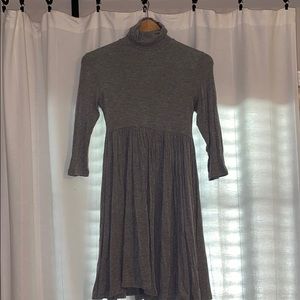 Grey turtleneck dress - super stretchy